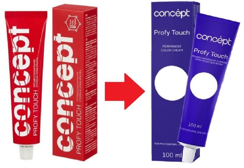 Профессиональные краски для волос:  Concept -  Стойкая крем-краска Profy Touch 7/48 Медно-фиолетовый русый